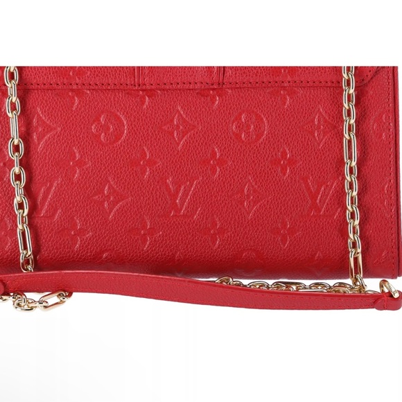 Louis Vuitton Saint Sulpice PM Monogram Empreinte Red Shoulder Bag Crossbody - Picture 8 of 15